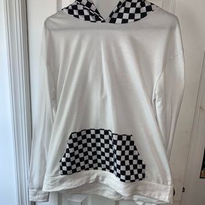 Lightweight checkered hoodie